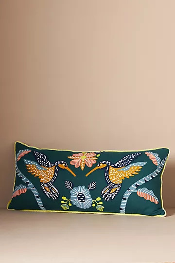 Embroidered Gustav Pillow | Anthropologie (US)