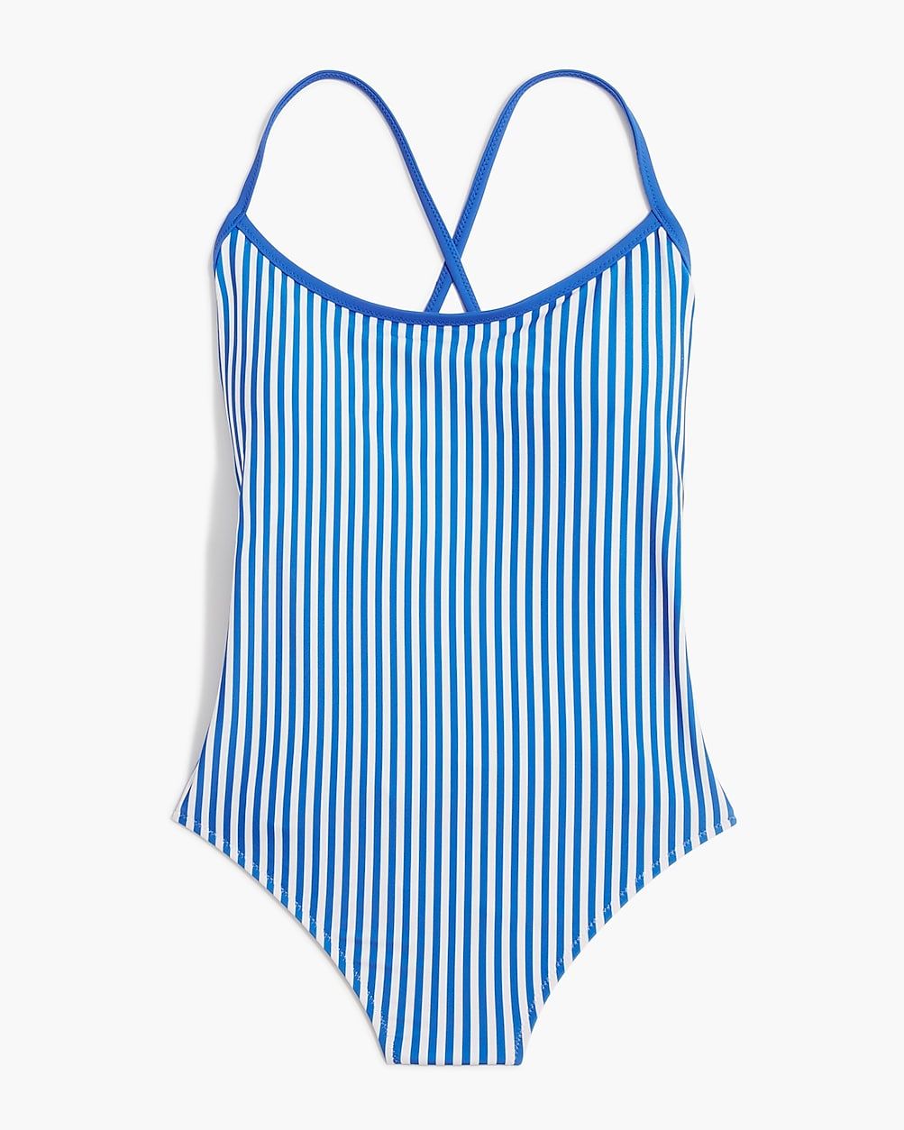 Striped one-piece swimsuit with crisscross back | J.Crew Factory