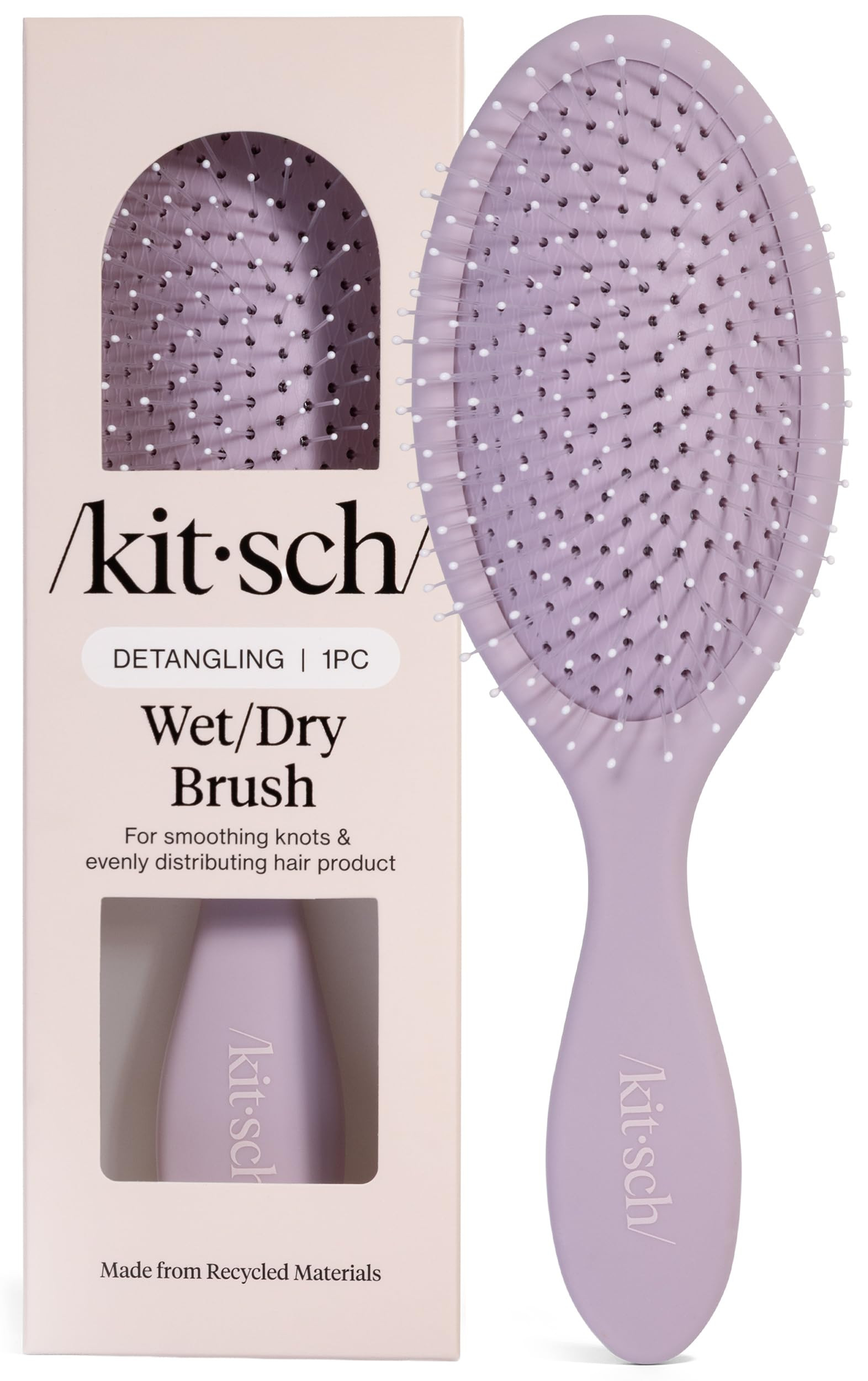 Kitsch Recycled Plastic Wet/Dry Hair Brush, Detangling Tool for Curly or Straight Styles, Brush f... | Amazon (US)