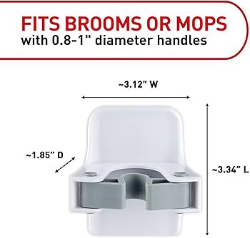 Command Broom and Mop Grippers, 3 Hangers and 6 Command Strips, Damage Free Hanging Wall Mount Br... | Amazon (US)