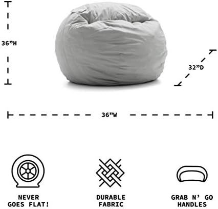 Big Joe Lenox Shredded Foam Bean Bag, Kid's, Fog - | Amazon (US)