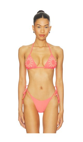 Sunset Punch Balmy Bikini Top in Bright Red | Revolve Clothing (Global)