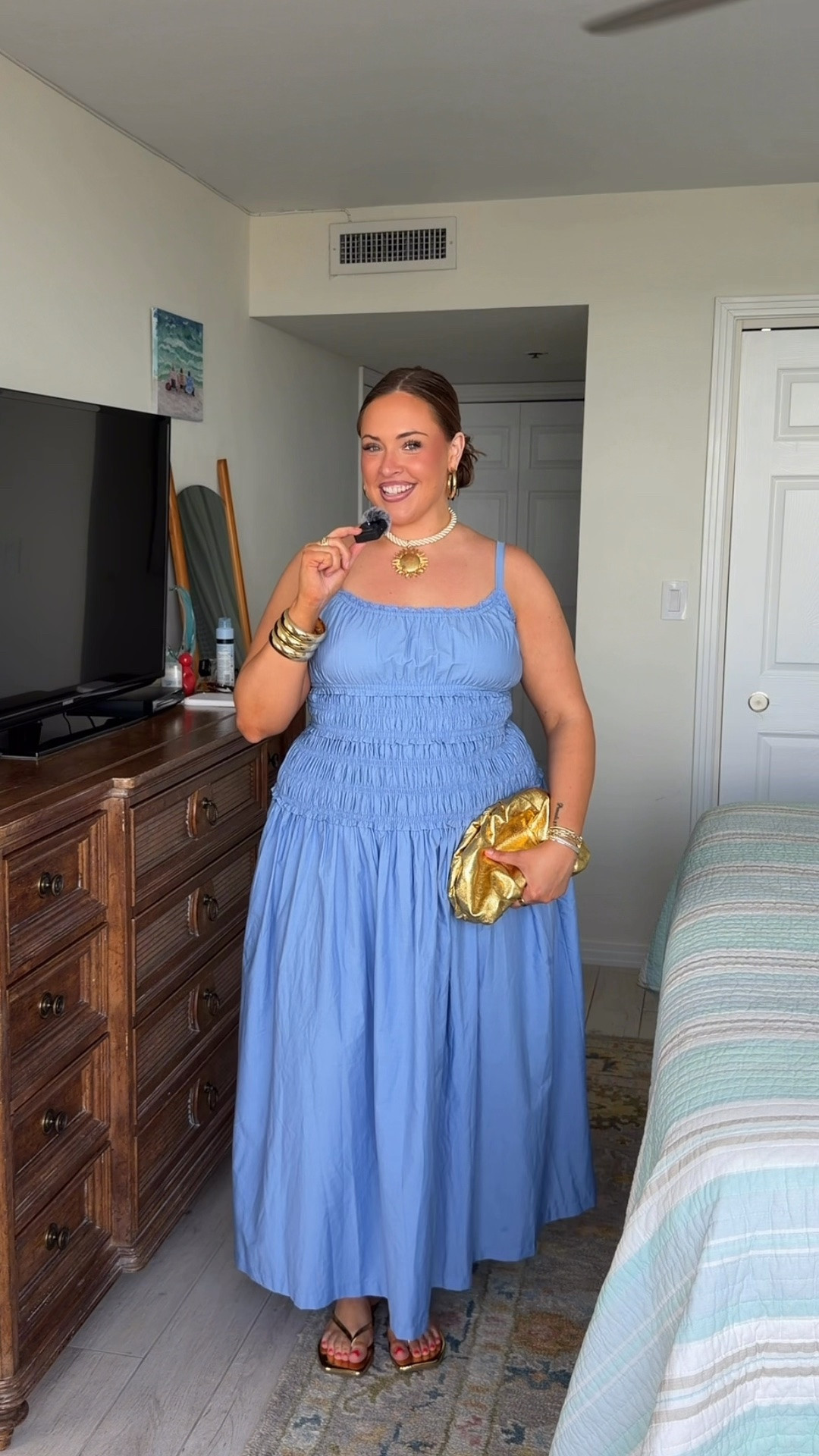 Wearing a size large dress! This dress has a built in bra so you don't need a bra with it!

#LTKPlusSize #LTKMidsize #LTKgrwm