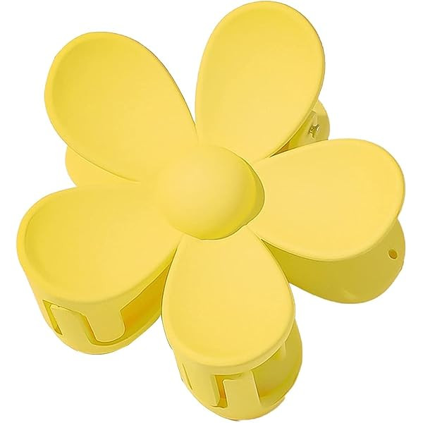 Matte Finish Floral Hair Claw Clip - Lightweight Non-Slip Grip for Women and Adults, Durable Plas... | Amazon (US)