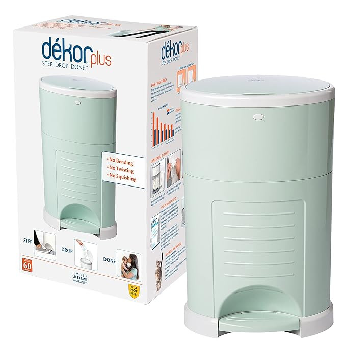 Dekor Plus Hands-Free Diaper Pail | Soft Mint | Easiest to Use | Just Step – Drop – Done | Do... | Amazon (US)