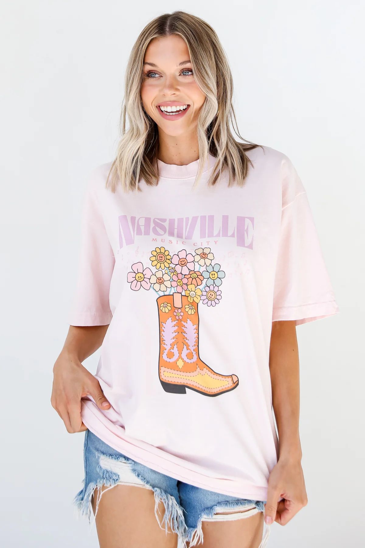 Nashville Music City Flower Tee | Dress Up