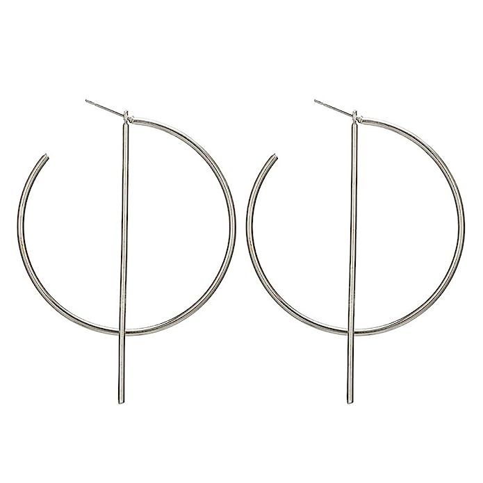YRY Simple Bar Circle Dangle Earring Lightweight Hypoallergenic Big Hoop Earrings for Women | Amazon (US)