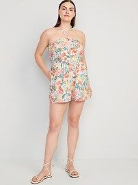 Fit & Flare O-Ring Floral Romper for Women -- 3.5-inch inseam | Old Navy (US)