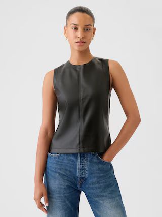 Vegan Leather Shell Tank | Gap (US)