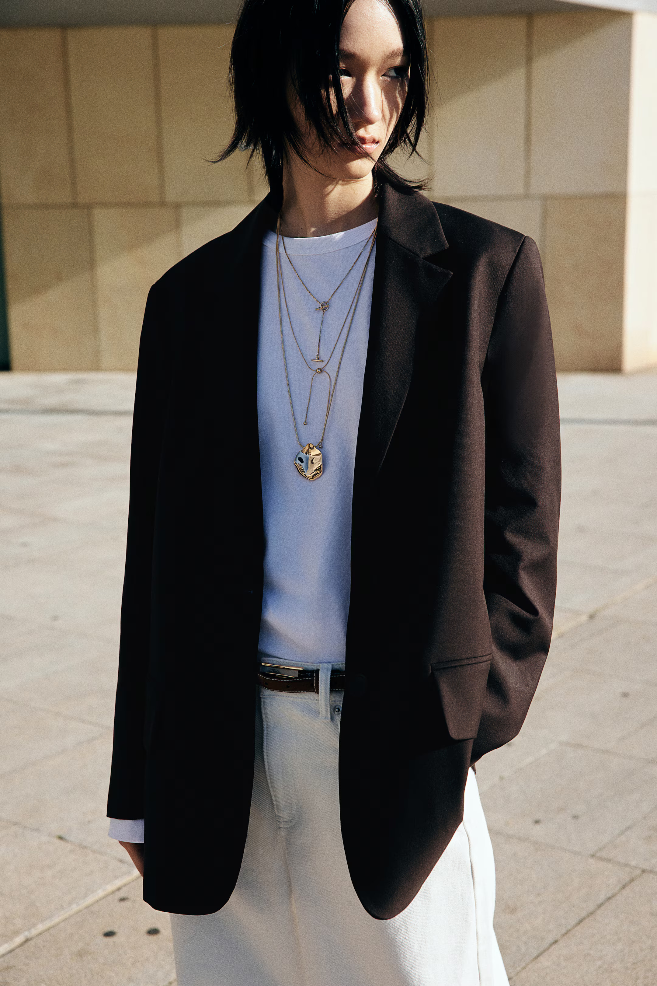 Single-breasted blazer - Dark brown - Ladies | H&M GB | H&M (UK, MY, IN, SG, PH, TW, HK)