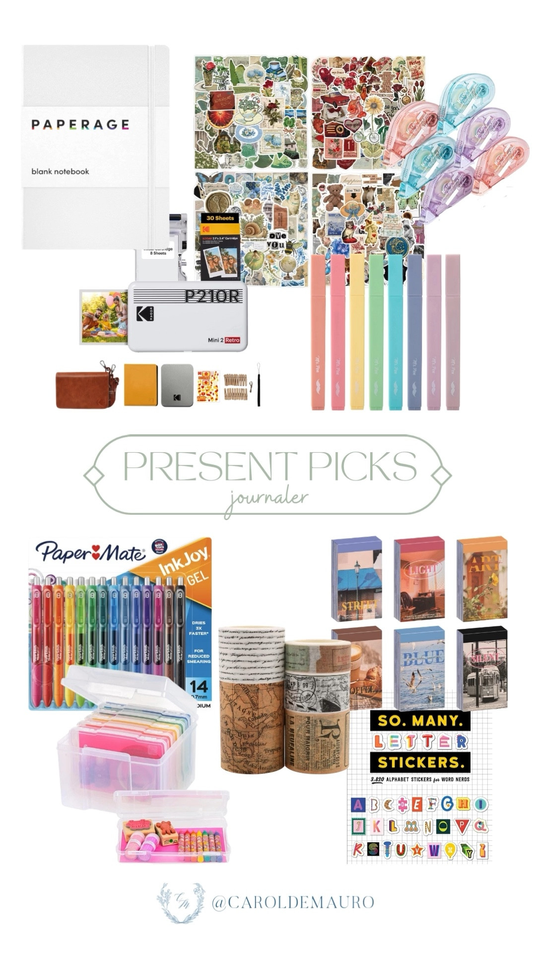 Start a new hobby and snag these amazing sticker packs, colorful pens, and washi tapes to truly personalize your notes and start documenting your life in style!

amazon finds, journaling essentials, creative gifts, stationery gifts, electronic gadgets, scrapbooking, art journal, craft supplies

#LTKSeasonal #LTKGiftGuide #LTKFindsUnder100