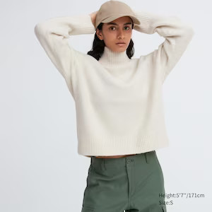 SOUFFLÉ YARN HIGH NECK JUMPER | UNIQLO (UK)