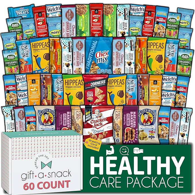 Gift A Snack - Holiday Christmas Stocking Stuffers, Healthy Snack Box Care Package + Greeting Car... | Amazon (US)