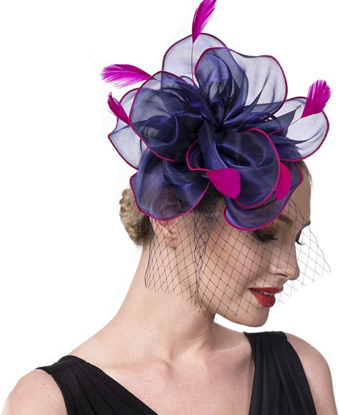Fascinators Hat for Women Girls Cocktail Tea Party Headband Flapper Headpiece Kentucky Derby Wedd... | Amazon (US)