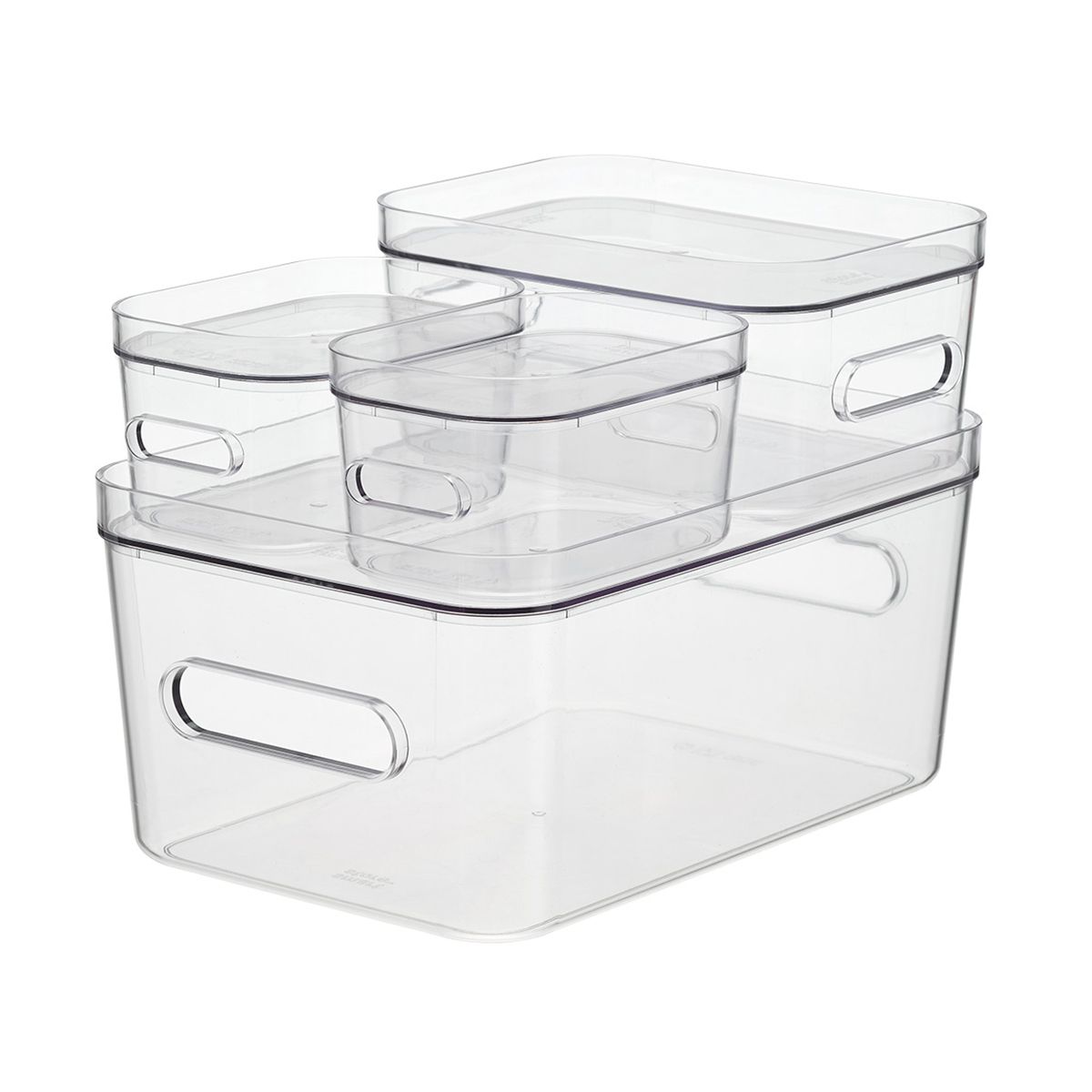 Compact Plastic Bin 4-Pack | The Container Store