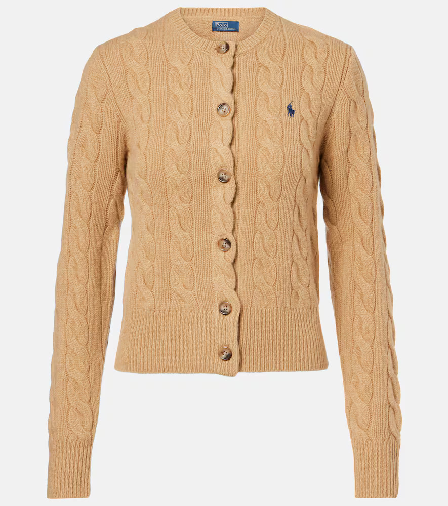 Polo Ralph Lauren Cable-knit wool and cashmere cardigan | Mytheresa (UK)