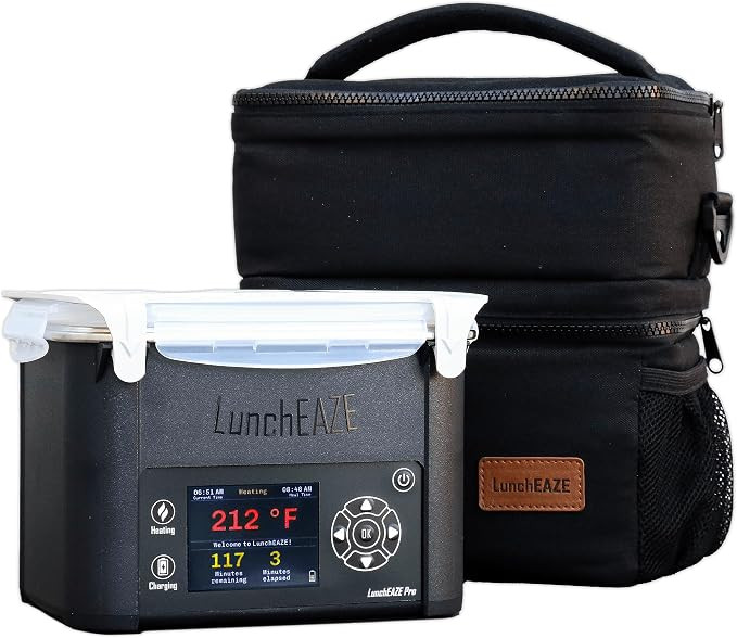 LunchEAZE Pro Cordless Heated Electric Lunch Box, Self-Heating, 4-Cup | Amazon (US)