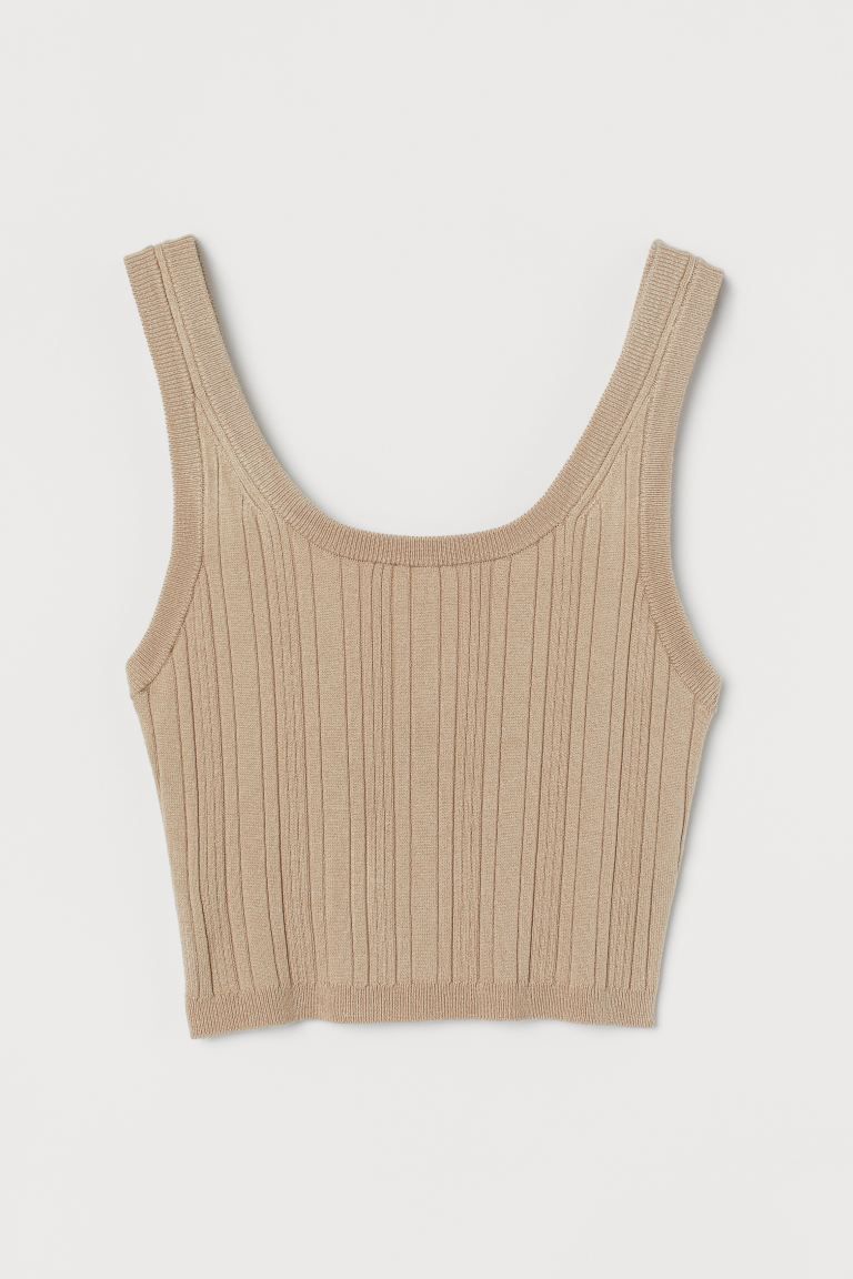 Ribbed cropped top | H&M (UK, MY, IN, SG, PH, TW, HK)