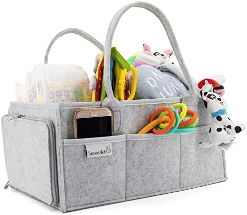 Diaper Caddy Organizer for Baby Girl or Boy – Baby Changing Station Organizer – Premium Felt Nursery | Amazon (US)
