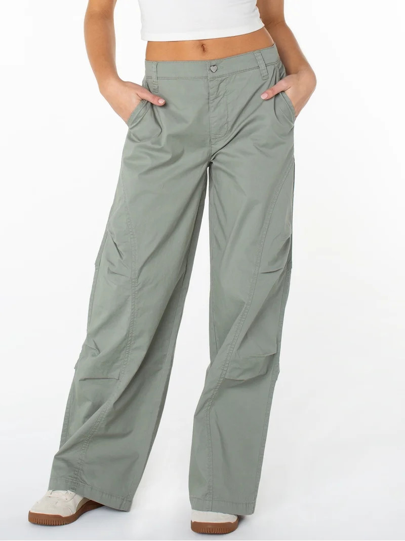Celebrity Pink Women's and Women's Plus Wide Leg Cargo Pants, Sizes XS-4X | Walmart (US)