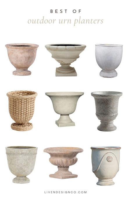 Outdoor pedestal planter. Outdoor urn planter. Front door planter. Concrete planter. Terracotta planter. Woven wicker planter. Porch decor. Spring decor. Garden. Resin planter. Stone planter. Ceramic planter. Antique planter. White planter. Fiberstone planter. 

#LTKSeasonal #LTKhome #LTKfindsunder100