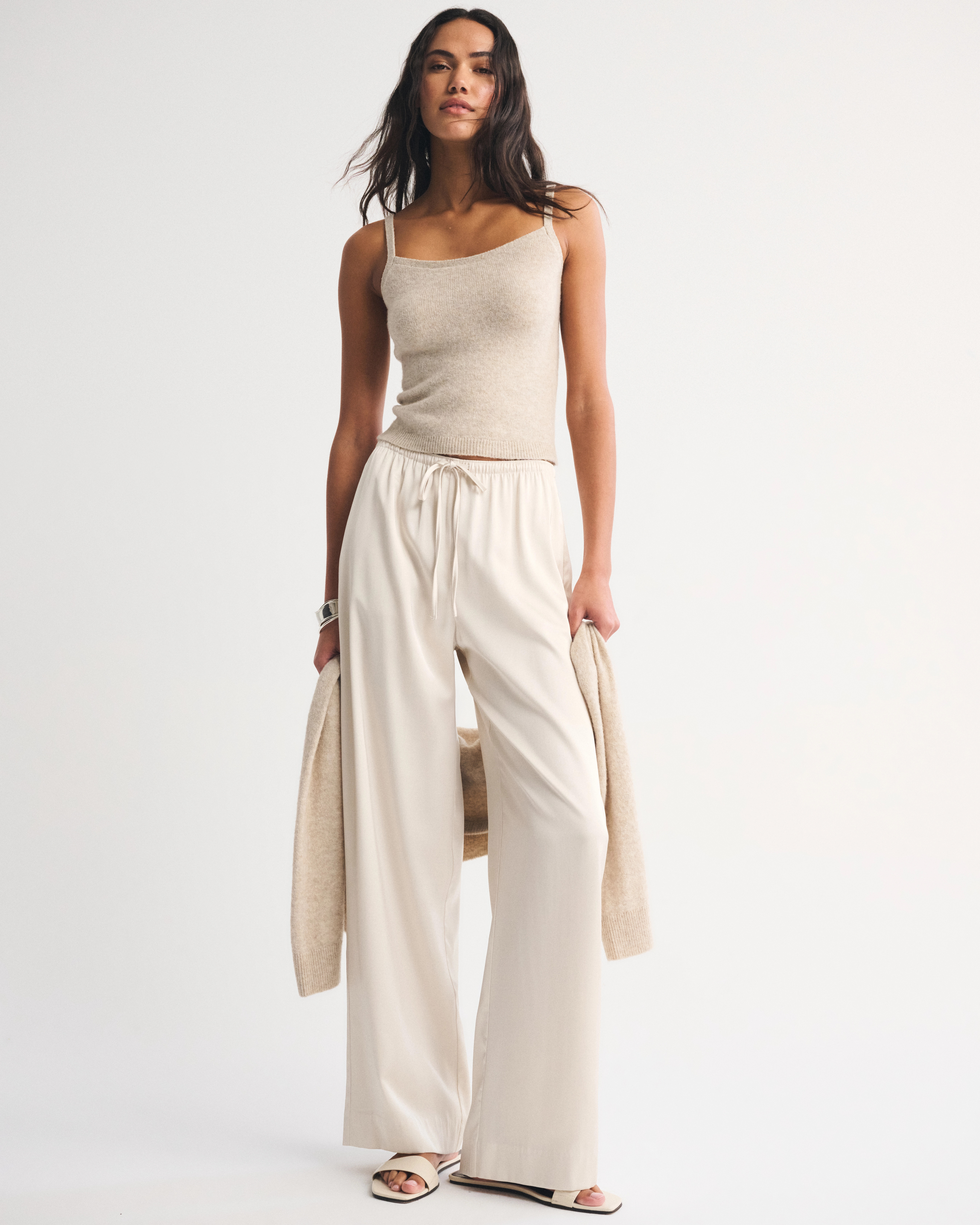 Satin Pull-On Pant | Abercrombie & Fitch (US)