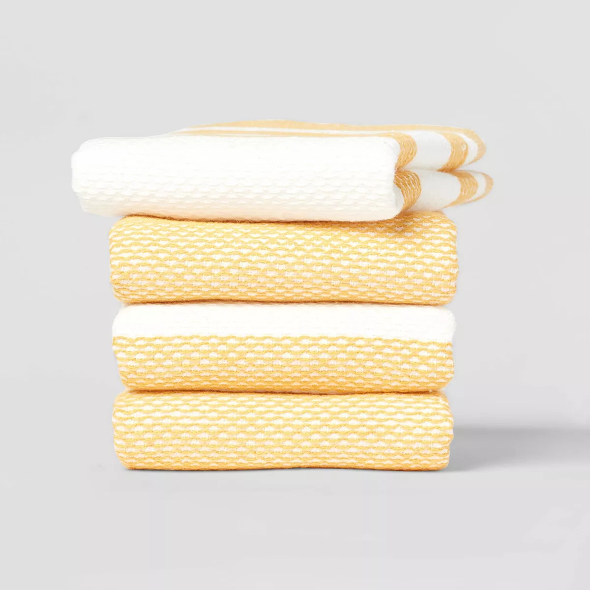 4pk Cotton Chambray Dishcloths Yellow - Threshold™ | Target