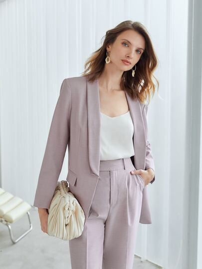 MOTF PREMIUM WOOL-MIX SINGLE BREASTED BLAZER SKU: sw2205303679969059(16 Reviews)Skin-friendly and... | SHEIN