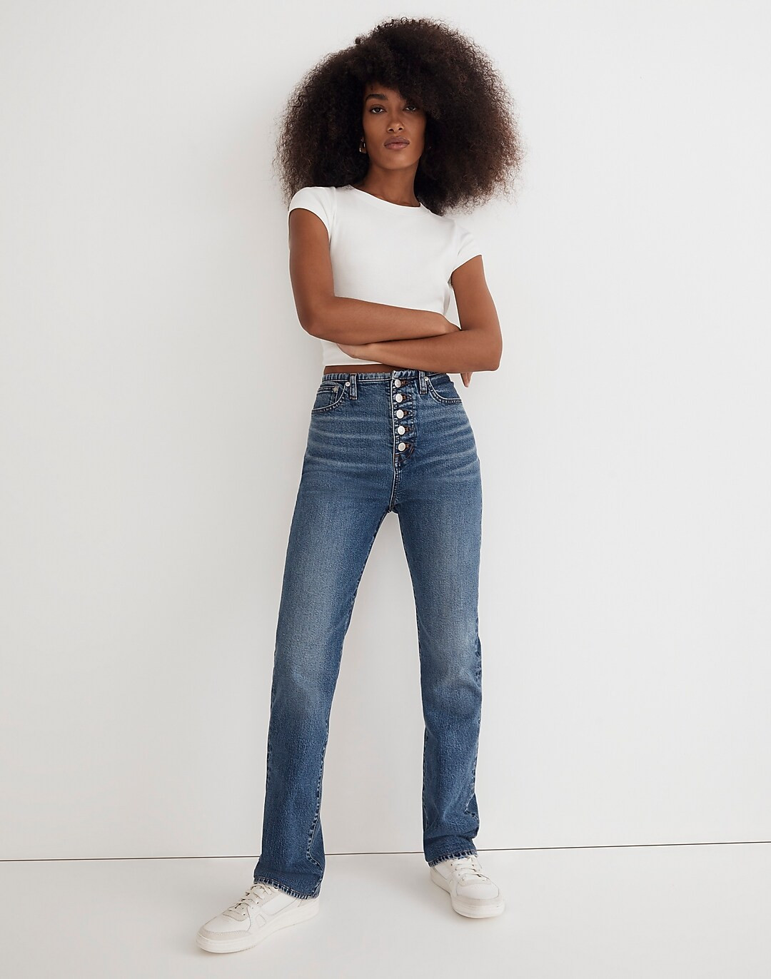 The '90s Straight Jean in Liola Wash: Binded-Waist Edition | Madewell