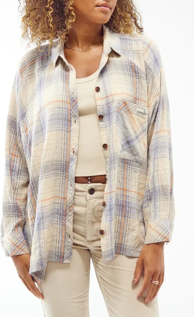 Brendan Plaid Flannel Crop Shirt | Nordstrom