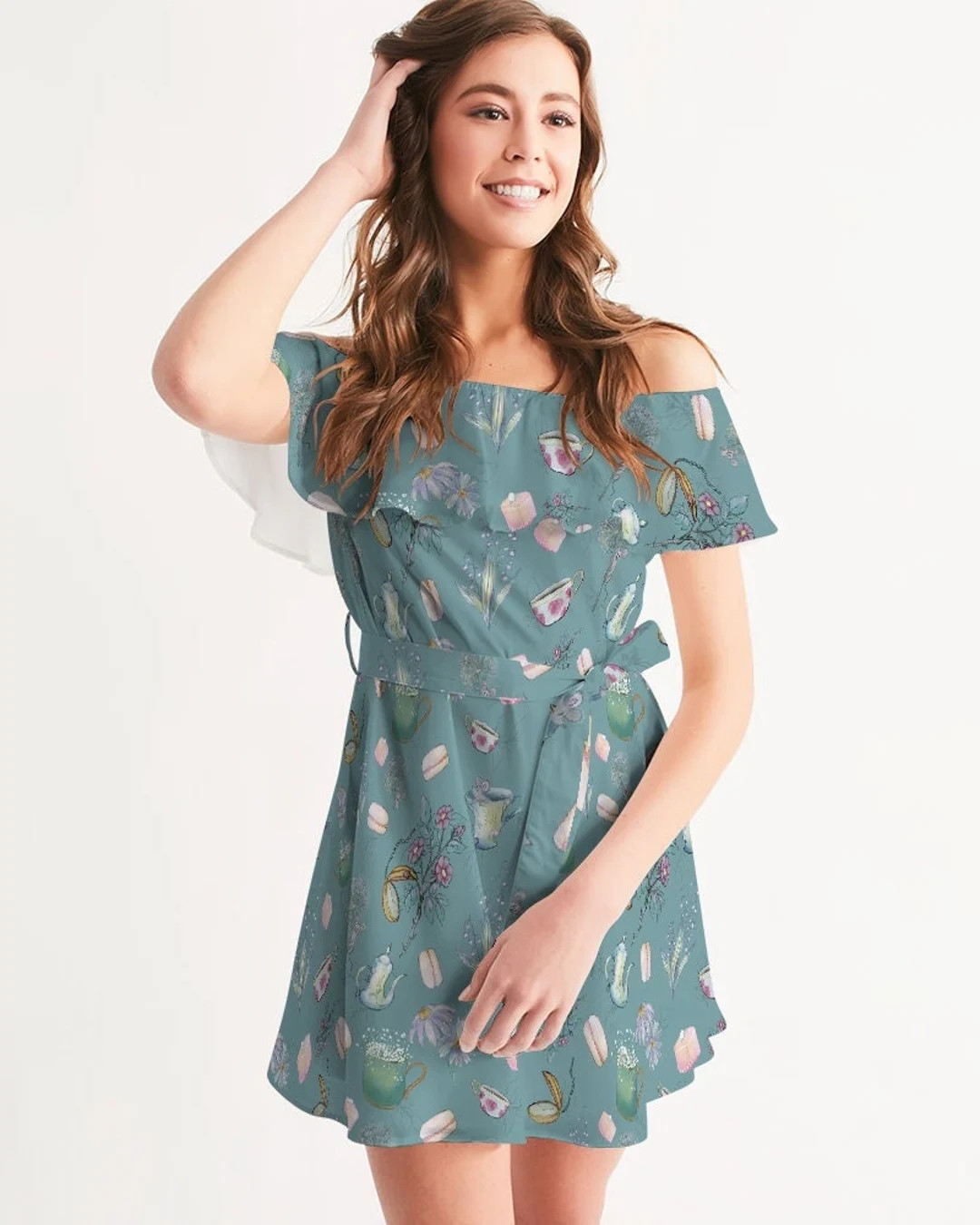 Women's Tea Party Off-shoulder Dress Cute Dresses - Etsy | Etsy (US)