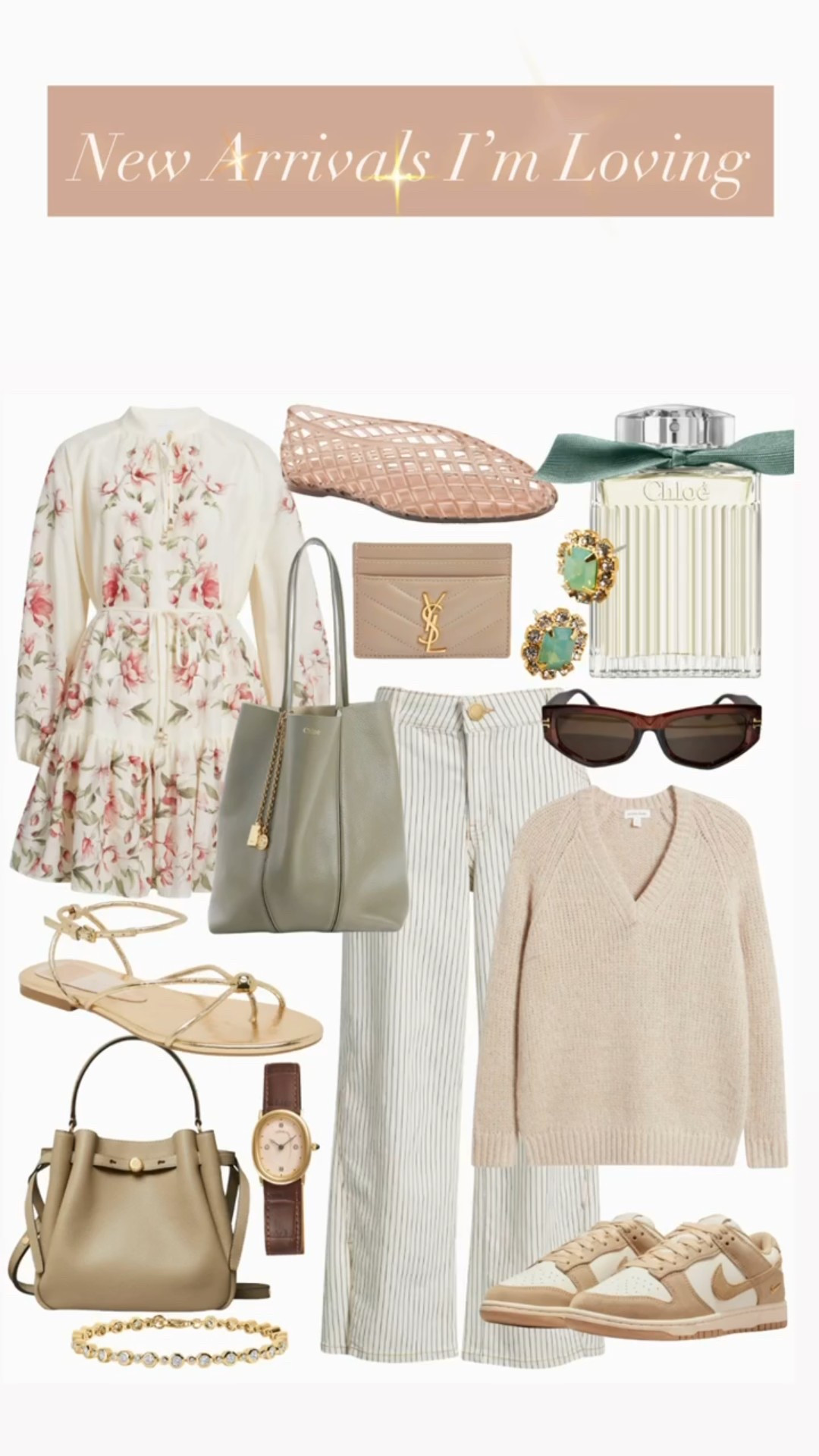 New Arrivals I'm Currently Loving, spring fashion, sandals, neutrals, jelly flats, floral dress, fashion accessories, sunglasses, annabrstyle.

#LTKOver40 #LTKBeauty