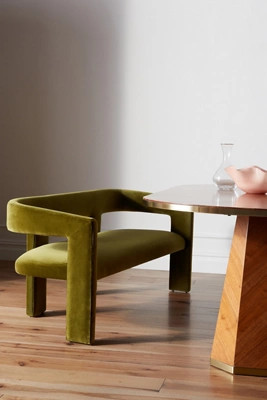 Valencia Velvet Effie Dining Bench | Anthropologie (US)