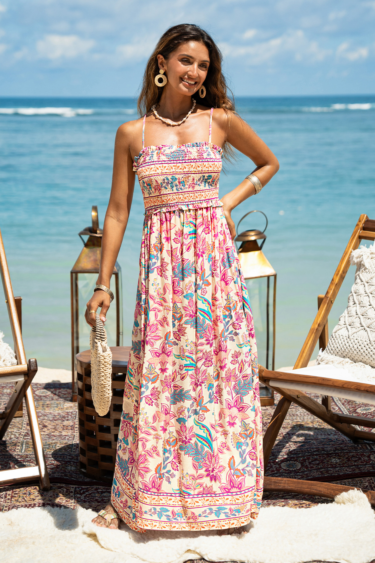 Papaya Punch Floral Maxi Dress | Cupshe US