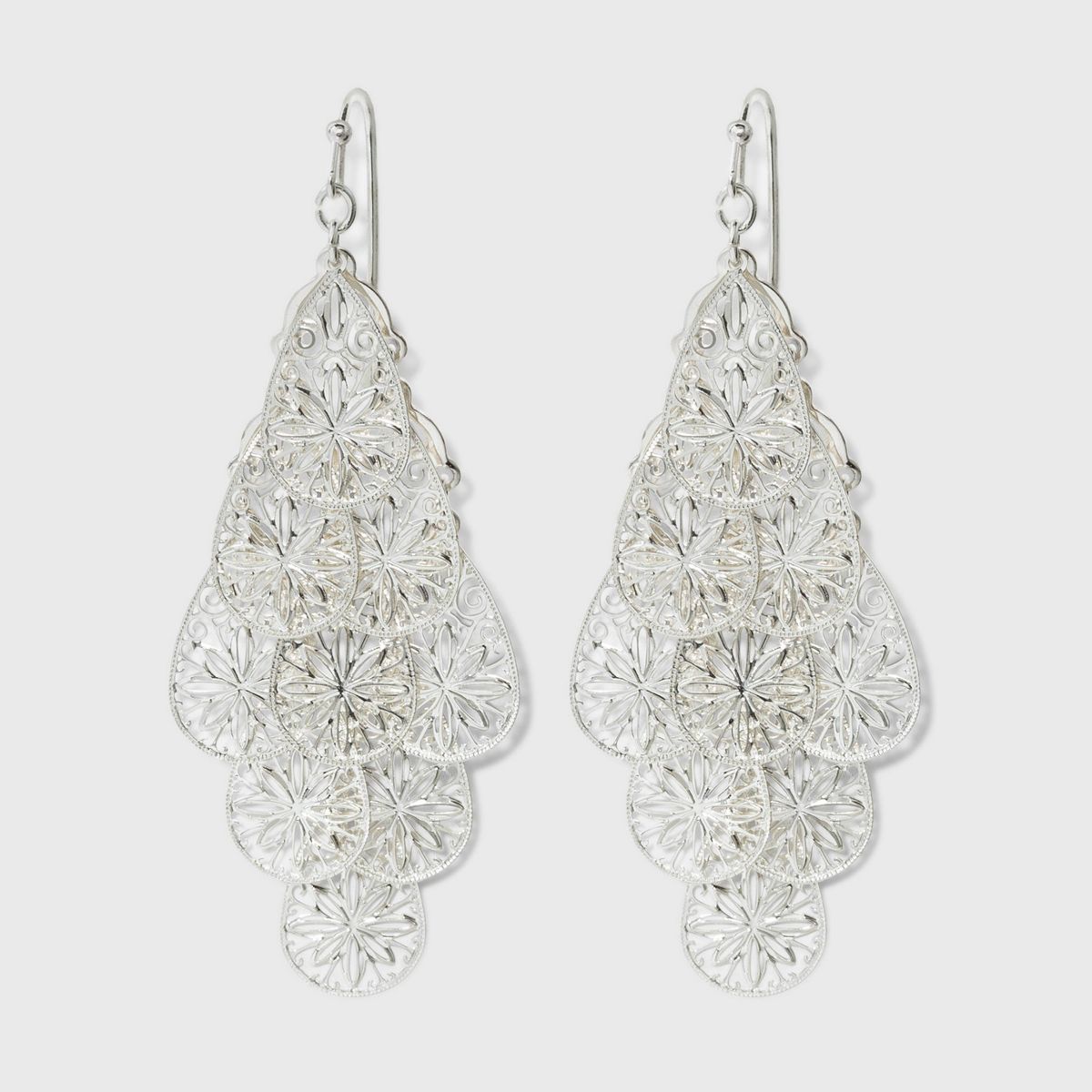 Filigree Kite Drop Earrings - A New Day™ Silver | Target