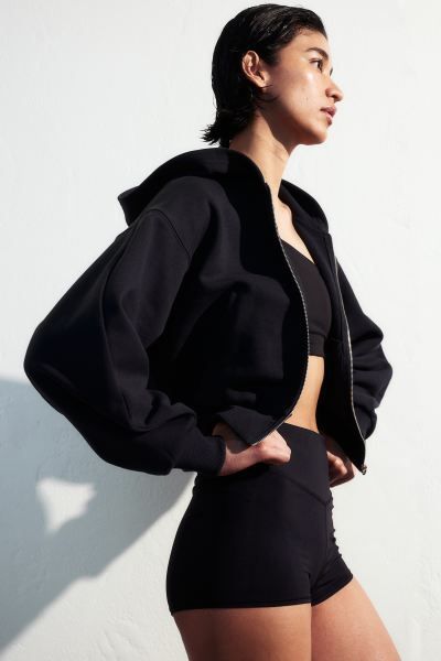 Hooded Jacket - Light gray melange - Ladies | H&M US | H&M (US + CA)