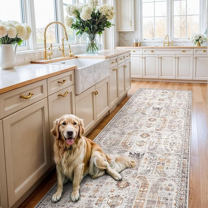 Madane Hallway Runner 3x8, Kitchen Rugs Washable Entryway Rug Vintage Kitchen Runners Non Slip In... | Amazon (US)