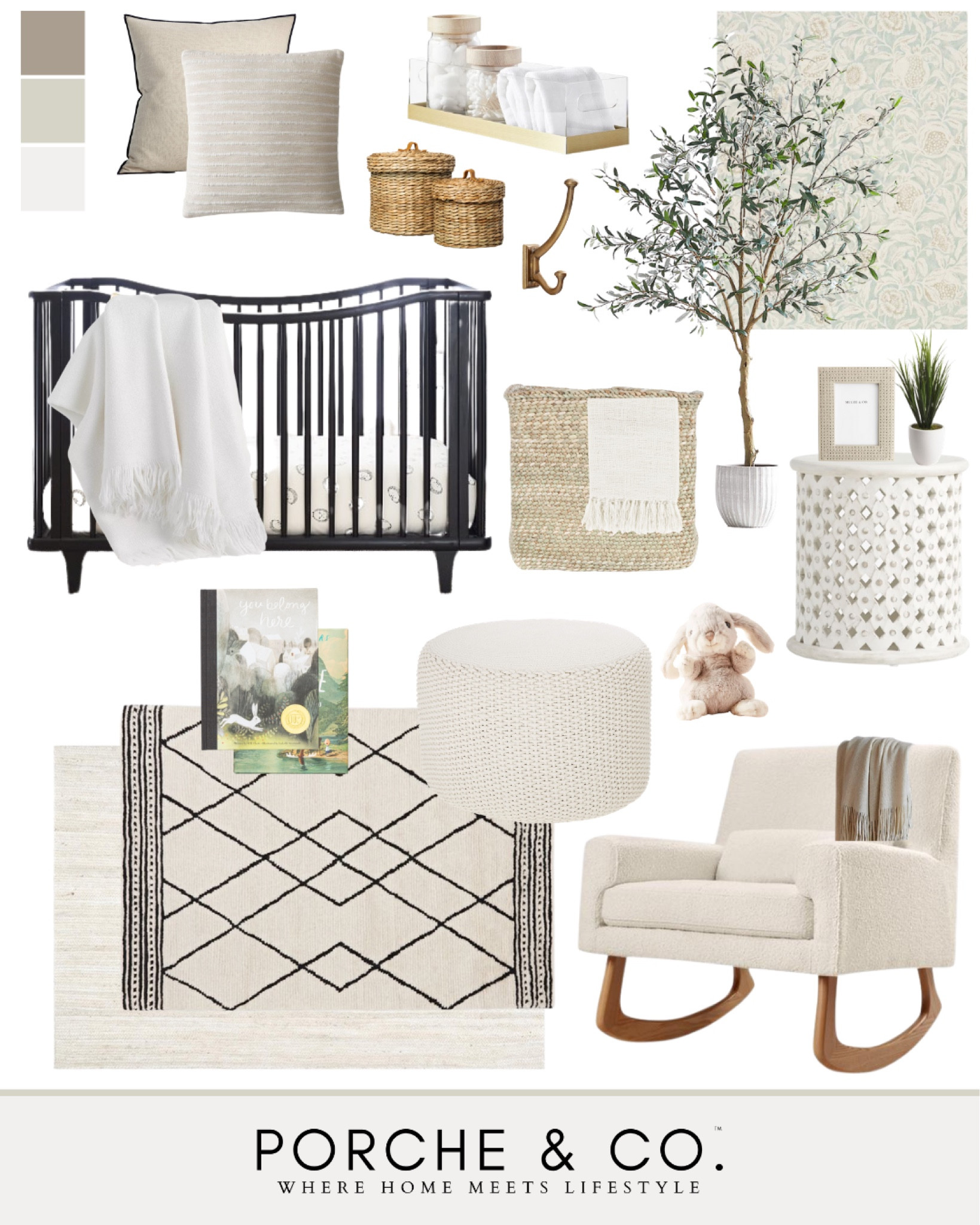 Nursery mood board, nursery inspo, gender neutral nursery, nursery decor, crib, rocker #nursery #moodboard 

#LTKSeasonal #LTKstyletip #LTKhome