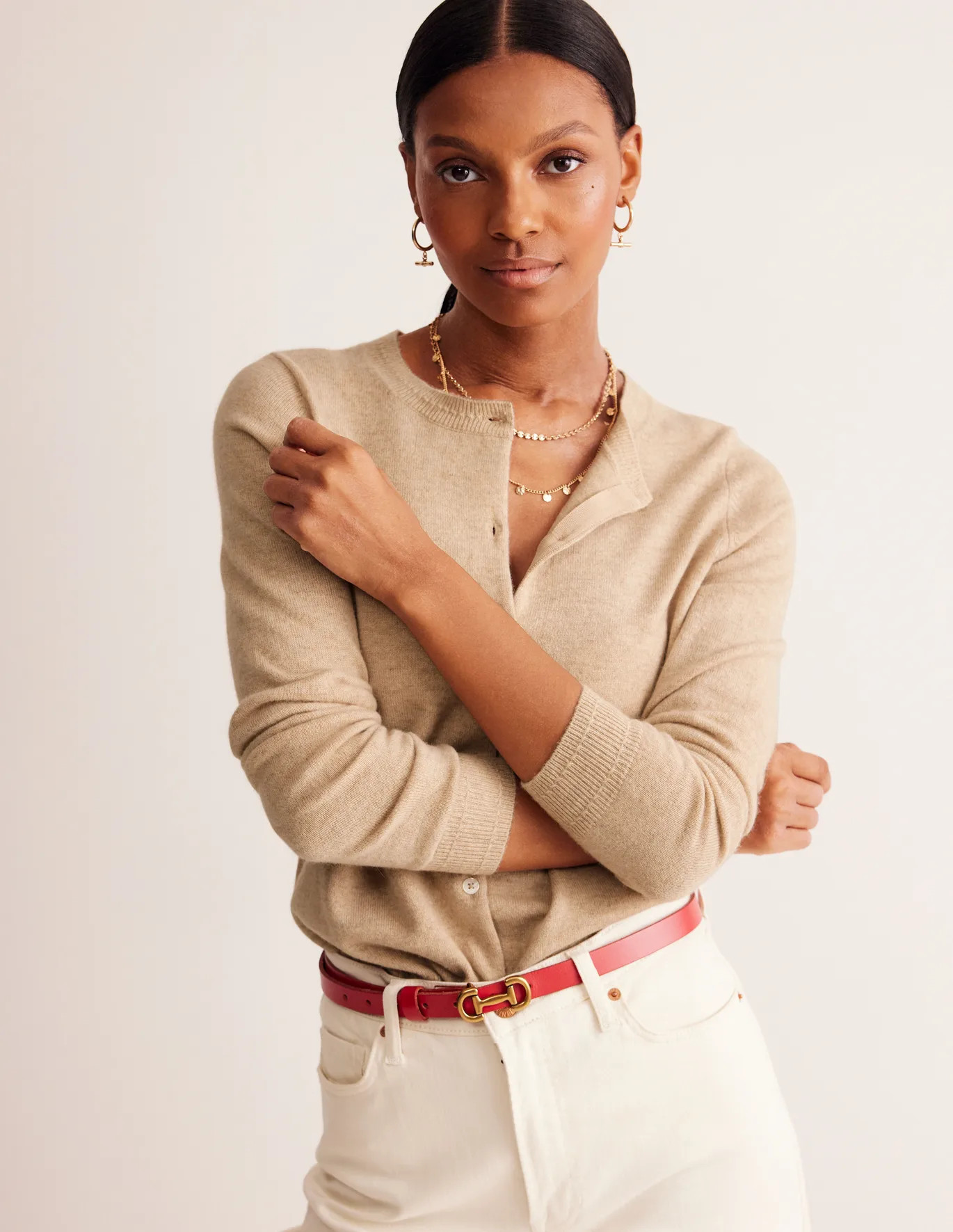 Eva Cashmere Crew Cardigan | Boden (US)
