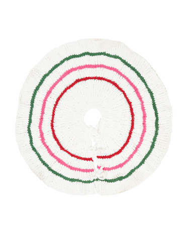 Chenille Stripe Tree Skirt | TJ Maxx