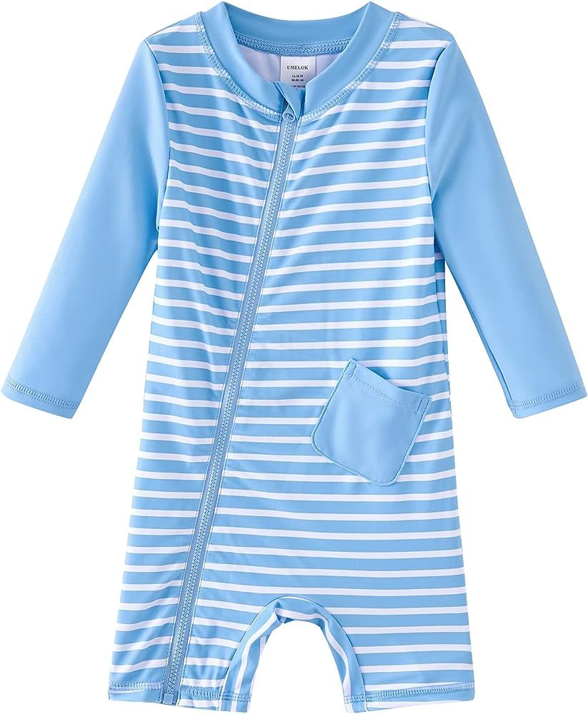 UMELOK Baby Boys' Swimsuit Full Zip UPF 50+ Sun Protection Swimwear | Amazon (US)