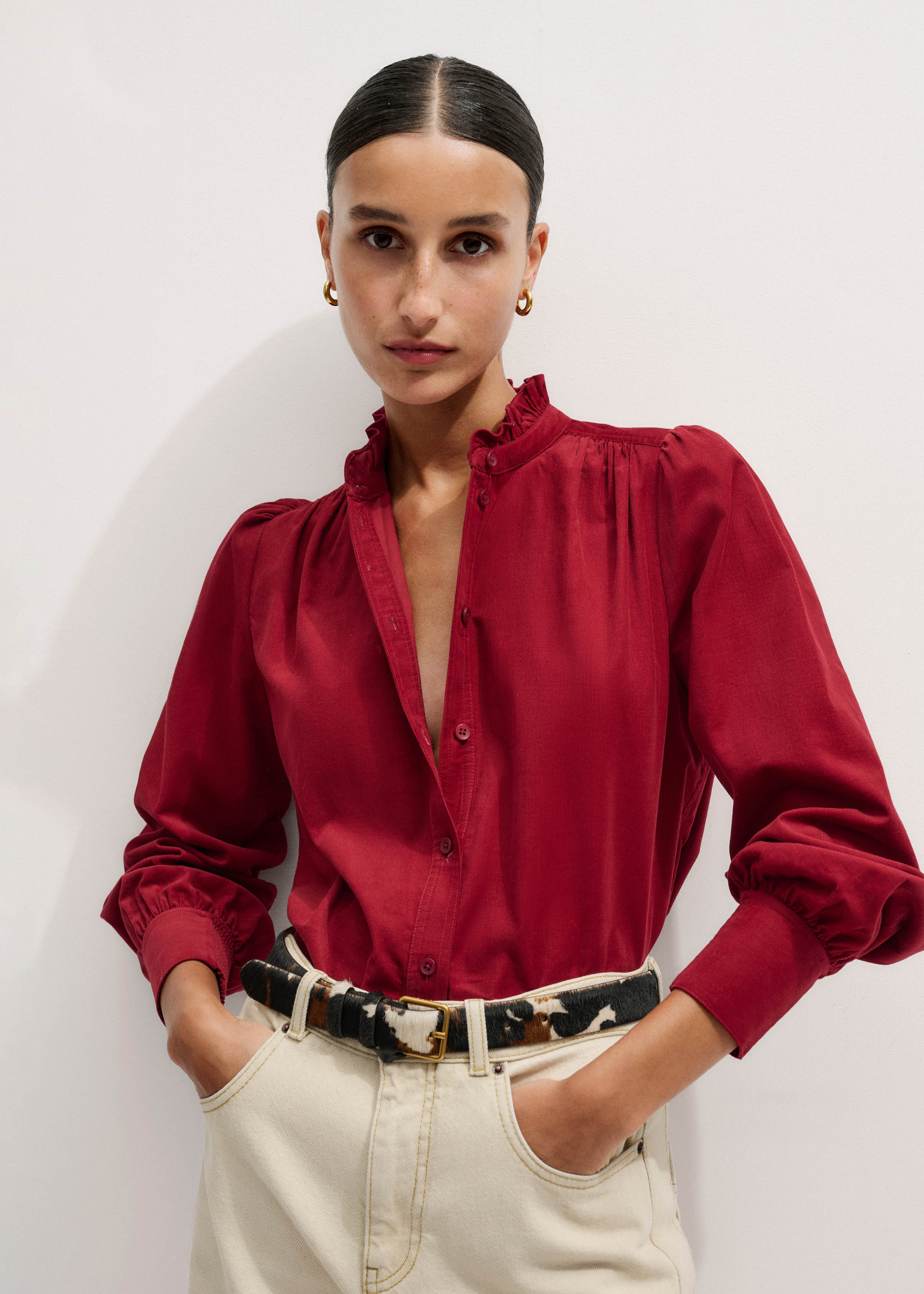 Super Soft Micro Cord Blouse  Super Soft Cotton-Blend Cord | ME+EM Global (Excluding US)