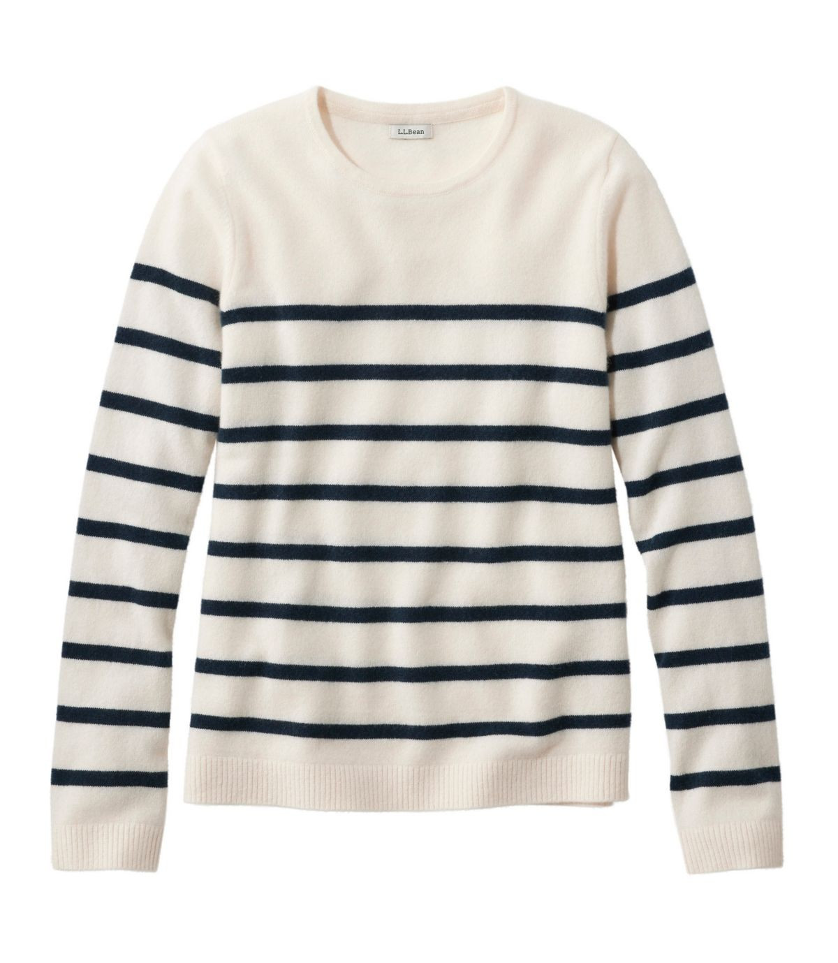 Women's Classic Cashmere Sweater, Crewneck Stripe | L.L. Bean