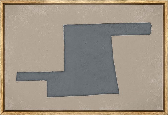 MUDECOR Framed Canvas Print Wall Art Geometric Mid-Century Boho Blue Polygon Abstract Shapes Illu... | Amazon (US)