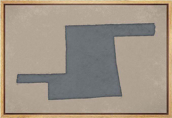 MUDECOR Framed Canvas Print Wall Art Geometric Mid-Century Boho Blue Polygon Abstract Shapes Illu... | Amazon (US)