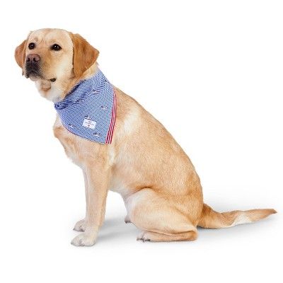 Flag Whale and Gingham & Red Striped Reversible Pet Bandanna - One Size - vineyard vines® for Ta... | Target