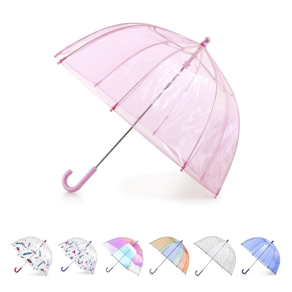 totes Kids Clear Bubble Umbrella with Dome Canopy, Lightweight Design, Wind and Rain Protection U... | Amazon (US)