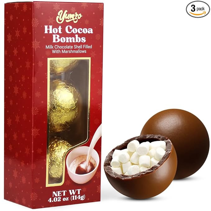 Chocolate Bombs - 3 Pack - Chocolate Bomb Filled with Mini Marshmallows and Cocoa Powder - Makes ... | Amazon (US)