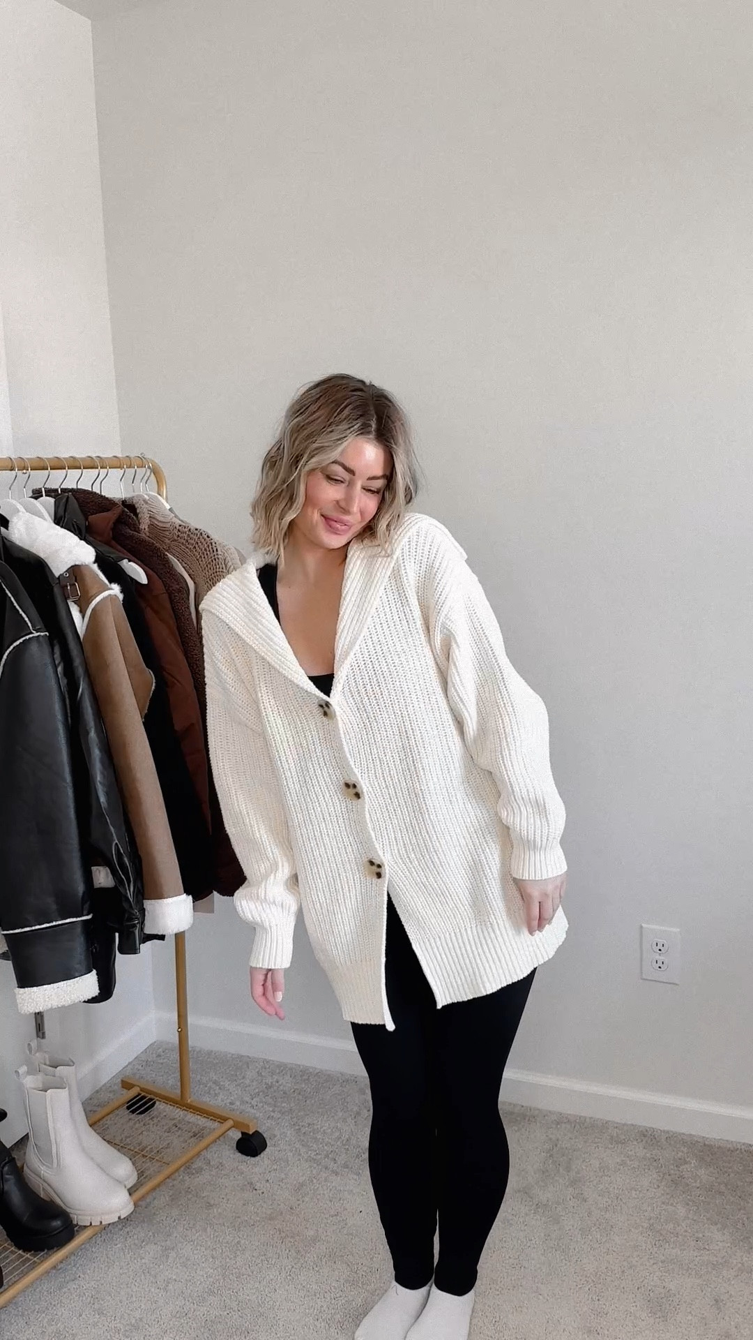 Wearing a medium in both cardigan and jumpsuit! 

Maternity fit, pregnancy outfit, bump fit, bump style , amazon fashion 

#LTKbump #LTKbaby #LTKstyletip