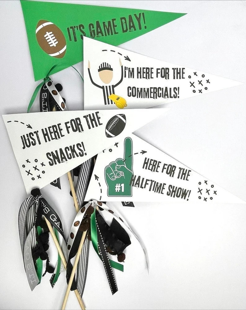 ASSEMBLED Football Flag Pennant | Etsy (US)